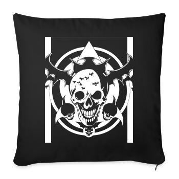 Horror Skull Skull Art Skull Gothic Heavy Metal - Sofa pillowcase 17,3'' x 17,3'' (45 x 45 cm) - black - Front