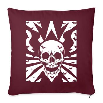 Horror Skull Skull Art Skull Gothic Heavy Metal - Sofa pillowcase 17,3'' x 17,3'' (45 x 45 cm) - burgundy - Front