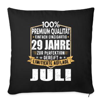 29. Geburtstag Juli Jahrgang 1994 Vintage - Sofakissenbezug 45 x 45 cm - Schwarz - Vorne
