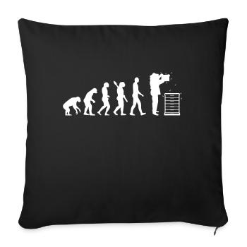 Apiculture de la ruche Miel Évolution De L’apiculteur - Housse de coussin décorative 45 x 45 cm - noir - Devant