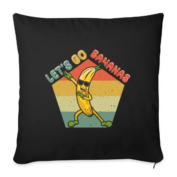 Dabbing Funny Banana Meme Let Us Go Banana - Sofa pillowcase 17,3'' x 17,3'' (45 x 45 cm) - black - Front