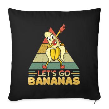 Dab Dabbing Funny Banana Meme Let Us Go Banana - Sofa pillowcase 17,3'' x 17,3'' (45 x 45 cm) - black - Front