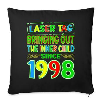 Laser Tag Bringing Out The Inner Child Years Old - Sofakissenbezug 45 x 45 cm - Schwarz - Vorne
