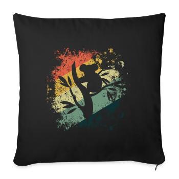 Australie Vintage Australia Day Koala australien - Housse de coussin décorative 45 x 45 cm - noir - Devant