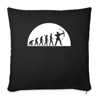 Liebe Outdoor-Jagd Bogenschütze Evolution des Bogenschießens - Sofakissenbezug 45 x 45 cm - Schwarz - Vorne