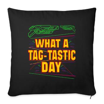 Don't Worry Laser Tag Legend Is On Your Side Laser - Sofa pillowcase 17,3'' x 17,3'' (45 x 45 cm) - black - Front