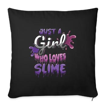 Girl Love Slime Lover Colorful Slime Crafts Art - Housse de coussin décorative 45 x 45 cm - noir - Devant