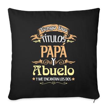 Father's Day Dad Granddad Cool Grandpa - Sofa pillowcase 17,3'' x 17,3'' (45 x 45 cm) - black - Front