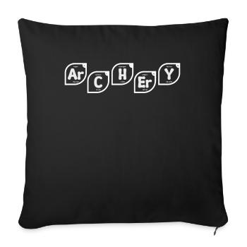 Outdoor Hunting Archery Periodic Table Elements - Sofa pillowcase 17,3'' x 17,3'' (45 x 45 cm) - black - Front