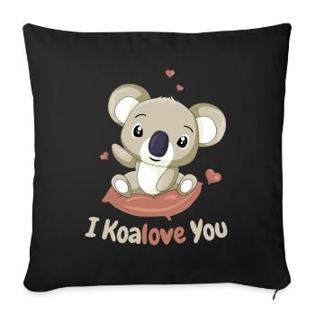 Australie Australie Jour de l’Australie Australian Koala Love - Housse de coussin décorative 45 x 45 cm - noir - Devant