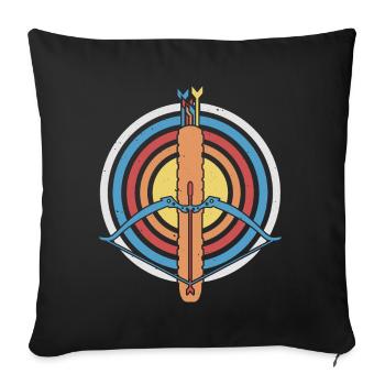 Outdoor Hunting Vintage Arrow And Bow Target Shoot - Sofa pillowcase 17,3'' x 17,3'' (45 x 45 cm) - black - Front