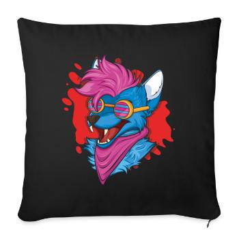 Awesome Proud Furry Tail Ear Furry Person Cosplay - Housse de coussin décorative 45 x 45 cm - noir - Devant
