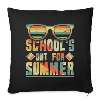 Bye School Out Happy Last Class Retro Vintage - Sofa pillowcase 17,3'' x 17,3'' (45 x 45 cm) - black - Front