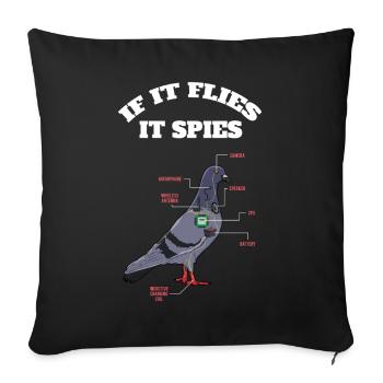Définition Animal Anatomie Animale De Pigeon Bird - Housse de coussin décorative 45 x 45 cm - noir - Devant