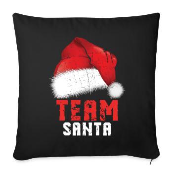 Décembre 2021 Équipe d’hiver Père Noël - Housse de coussin décorative 45 x 45 cm - noir - Devant