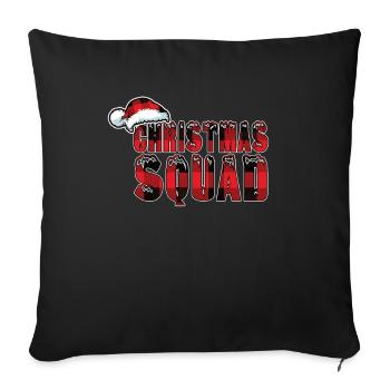 Christmas Squad Winter December Pattern Christmas - Sofa pillowcase 17,3'' x 17,3'' (45 x 45 cm) - black - Front