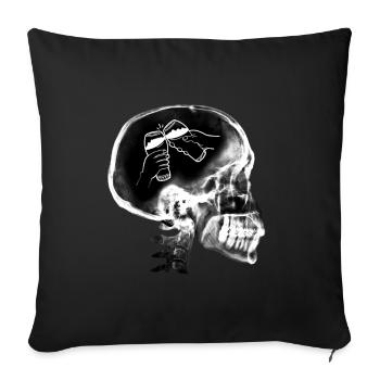 Bière humoristique apéro humour beauf - Housse de coussin décorative 45 x 45 cm - noir - Devant