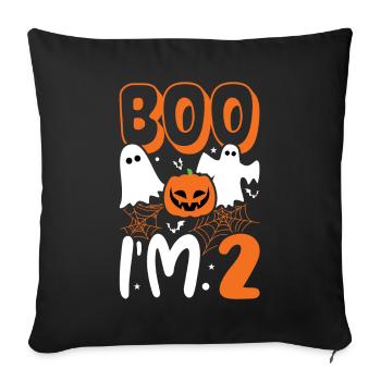 Kids Age 2 Birth Lazy Creepy Halloween - Sofa pillowcase 17,3'' x 17,3'' (45 x 45 cm) - black - Front