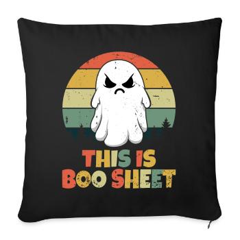 Boo Retro Costume Ghost Halloween - Sofa pillowcase 17,3'' x 17,3'' (45 x 45 cm) - black - Front