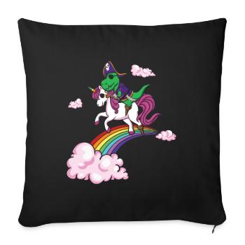 Dinosaur Pirate Cool Unicorn Lazy Creepy Halloween - Sofa pillowcase 17,3'' x 17,3'' (45 x 45 cm) - black - Front