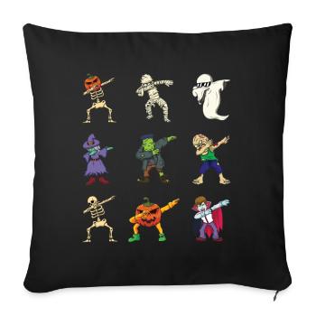 Dabbing Halloween Monsters Lazy Creepy Halloween - Sofa pillowcase 17,3'' x 17,3'' (45 x 45 cm) - black - Front