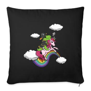 Dinosaur Pirate Unicorn Lazy Creepy Halloween - Sofa pillowcase 17,3'' x 17,3'' (45 x 45 cm) - black - Front