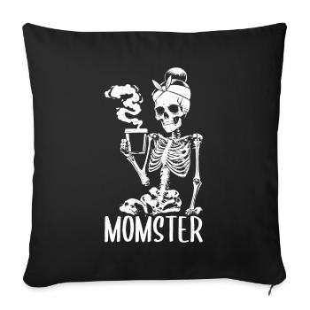 Pour maman monstre paresseux effrayant Halloween - Housse de coussin décorative 45 x 45 cm - noir - Devant