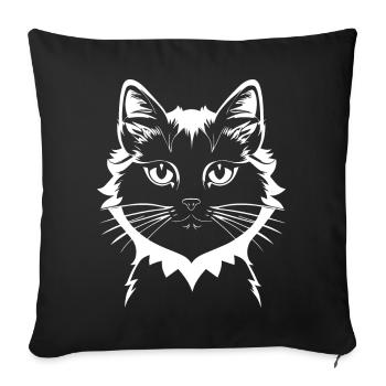 Drôle de chat Silhouette Cheeky Fun Cats - Housse de coussin décorative 45 x 45 cm - noir - Devant