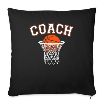 Basketball Coach Sports Basketball Game Coach - Sofa pillowcase 17,3'' x 17,3'' (45 x 45 cm) - black - Front