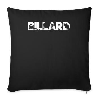 Billards Snooker Billard Billard Table - Housse de coussin décorative 45 x 45 cm - noir - Devant
