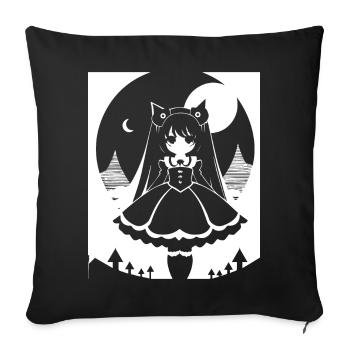 Drôle de lama Silhouette Cheeky Fun Lamas - Housse de coussin décorative 45 x 45 cm - noir - Devant