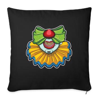 Party Carnival Creepy Scary Clown Jester Circus - Sofa pillowcase 17,3'' x 17,3'' (45 x 45 cm) - black - Front