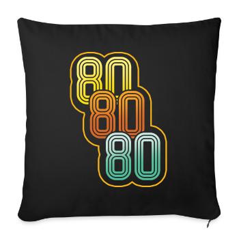 Vintage Love 80s Carnival 80s Retro Party 1980 - Sofa pillowcase 17,3'' x 17,3'' (45 x 45 cm) - black - Front