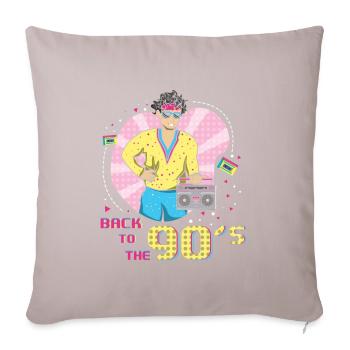 90er Jahre Musik Cool 90 Retro Party Jahr 1990 - Sofakissenbezug 45 x 45 cm - helles Taupe - Vorne