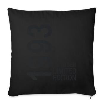 Octobre 1993 Année 1993 Retro Vintage 1993 - Housse de coussin décorative 45 x 45 cm - noir - Devant