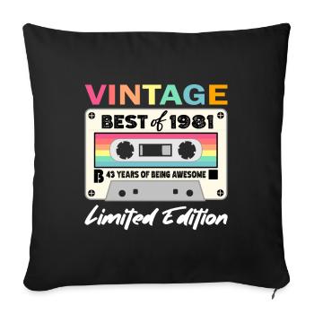 Best of 1981 - 43e anniversaire édition limitée - Housse de coussin décorative 45 x 45 cm - noir - Devant