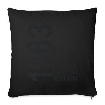 On October 1963 Year 1963 Retro Vintage 1963 - Sofakissenbezug 45 x 45 cm - Schwarz - Vorne