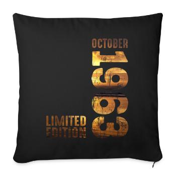 Since 1963 Year 1963 Retro Vintage 1963 October - Sofakissenbezug 45 x 45 cm - Schwarz - Vorne