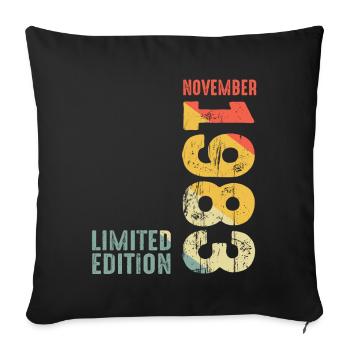 Vintage Retro 72 1972 Classic - Sofa pillowcase 17,3'' x 17,3'' (45 x 45 cm) - black - Front
