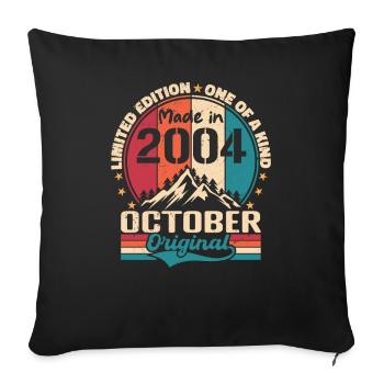 October 2004 Birthday Gift 2004 October - Sofa pillowcase 17,3'' x 17,3'' (45 x 45 cm) - black - Front
