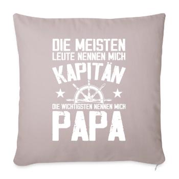 Segeln Kapitän Segler Segelboot Papa Geschenk - Housse de coussin décorative 45 x 45 cm - taupe clair - Devant