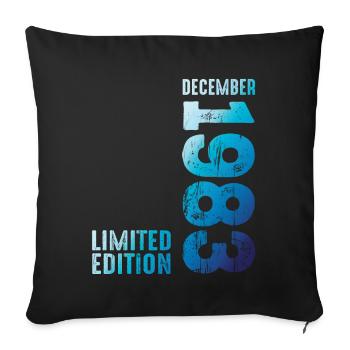 Since December 1983 Year 1983 Retro Vintage 1983 - Sofa pillowcase 17,3'' x 17,3'' (45 x 45 cm) - black - Front