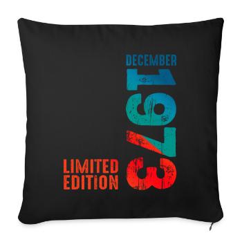 Since December 1973 Year 1973 Retro Vintage 1973 - Sofa pillowcase 17,3'' x 17,3'' (45 x 45 cm) - black - Front