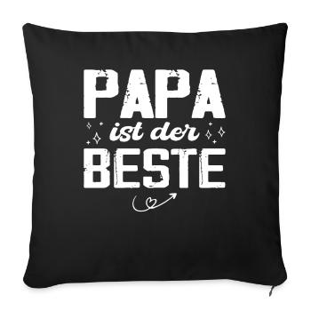 Papa Ist Der Beste - Housse de coussin décorative 45 x 45 cm - noir - Devant