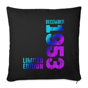 Since December 1953 Year 1953 Retro Vintage 1953 - Sofa pillowcase 17,3'' x 17,3'' (45 x 45 cm) - black - Front