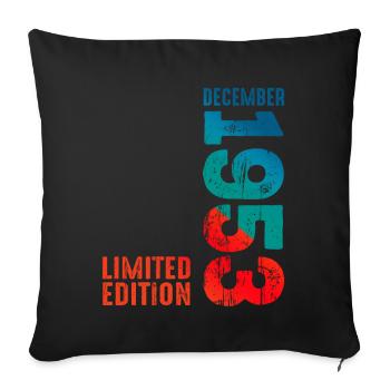 Since December 1953 Year 1953 Retro Vintage 1953 - Sofa pillowcase 17,3'' x 17,3'' (45 x 45 cm) - black - Front