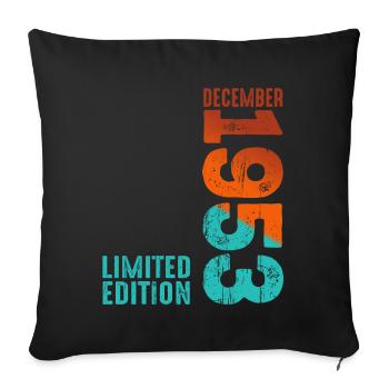 Since December 1953 Year 1953 Retro Vintage 1953 - Sofa pillowcase 17,3'' x 17,3'' (45 x 45 cm) - black - Front