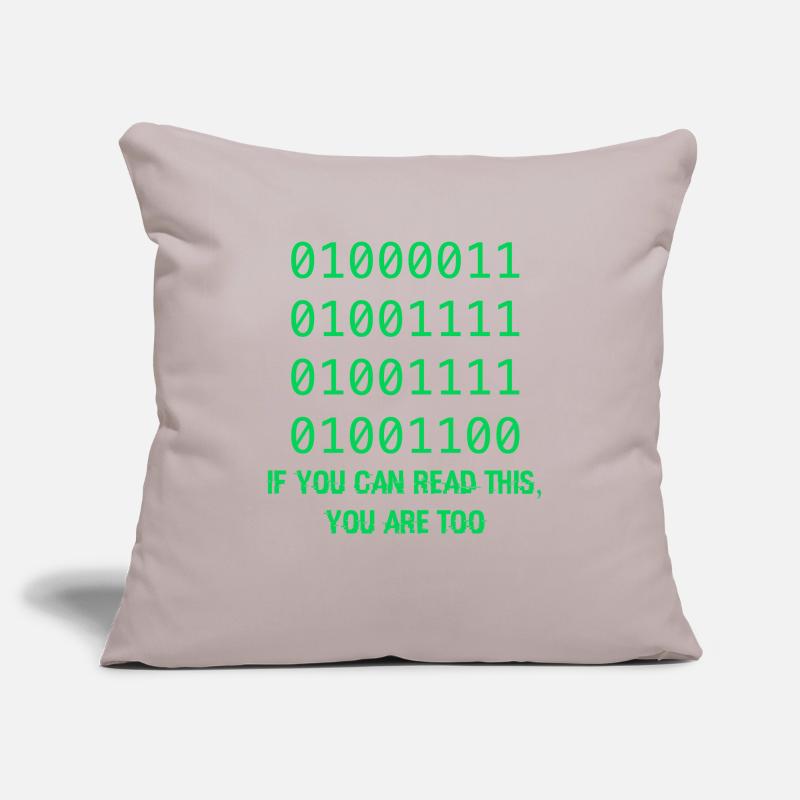 Computer Binary Code Developers Gift Sofa pillowcase 17,3'' x 17,3'' (45 x 45 cm)