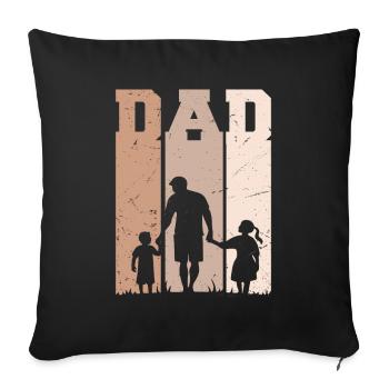Papa Exceptionnel - Housse de coussin décorative 45 x 45 cm - noir - Devant