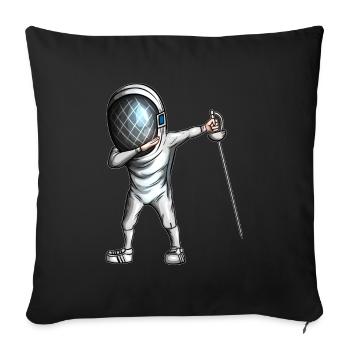 Fencing Art Epee Fight Fencing Form Epee Fencing - Sofa pillowcase 17,3'' x 17,3'' (45 x 45 cm) - black - Front